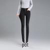 Elastic High Waist Plus Velvet Skinny Jeans for Women - Korean Style Warm Pencil Pants