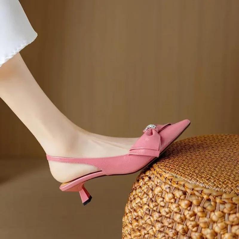 Fashion Women High Heels Shoes Summer Fashion Pointed Toe Slip on Sandals Elegant Dress Pumps Zapatos De Mujer Designer Shoes for Women