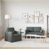 Sofa Set 2 pcs Dark Grey 139 x 78 x 80 cm Fabric