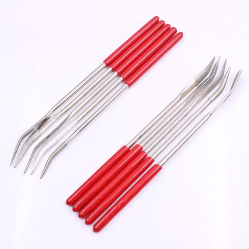 Wolfride Diamond File, 3mm Diameter x 140mm Length, Set of 10, for Plastic Models, Metal Models, Woodworking, Kintsugi, Rust Removal, Polishing, and S