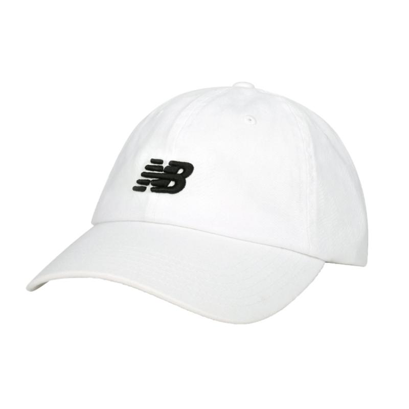 New Balance Cotton Baseball Caps Unisex White New Balance LAH91014WT One Size