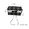 Black White Gingham Lace Cosmetic Bag With Lightweight Design For Women And Men