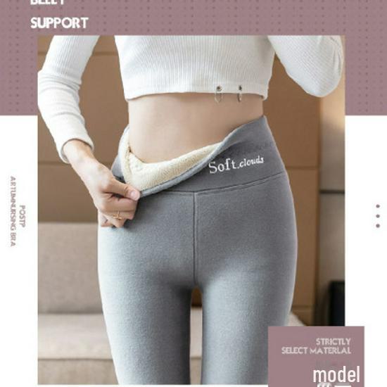 Women's Lambskin Leggings: Autumn/Winter High-Waist, Velvet-Lined, Thickened Skinny Pants for Warmth