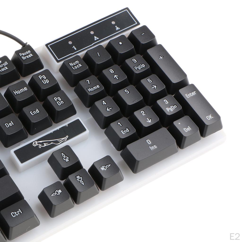 USB Computer Mechanical Feel Backlit Keyboard Set