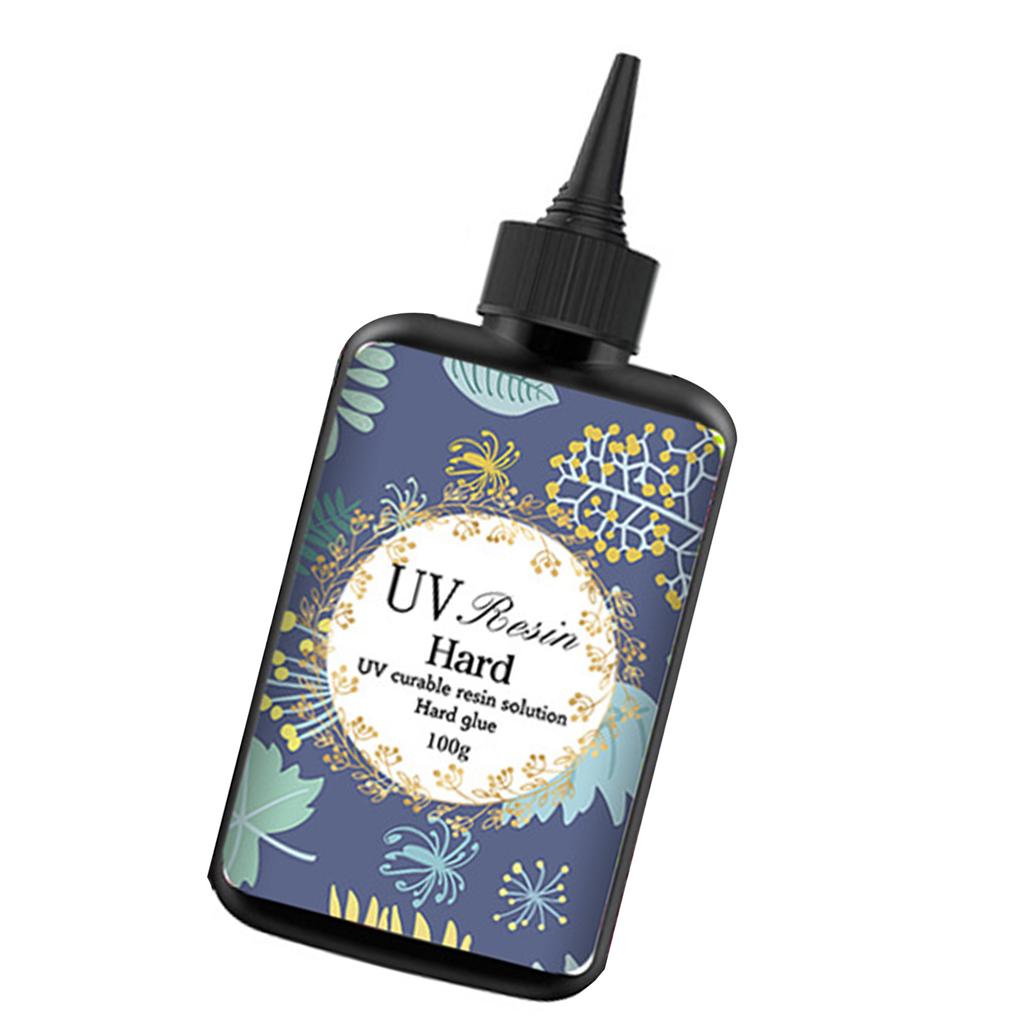 100ml Low Odor UV Resin Glues for Indoor Use Fast Curing High Transparency Safe Fast Curing Epoxy for Nighttime Crafting