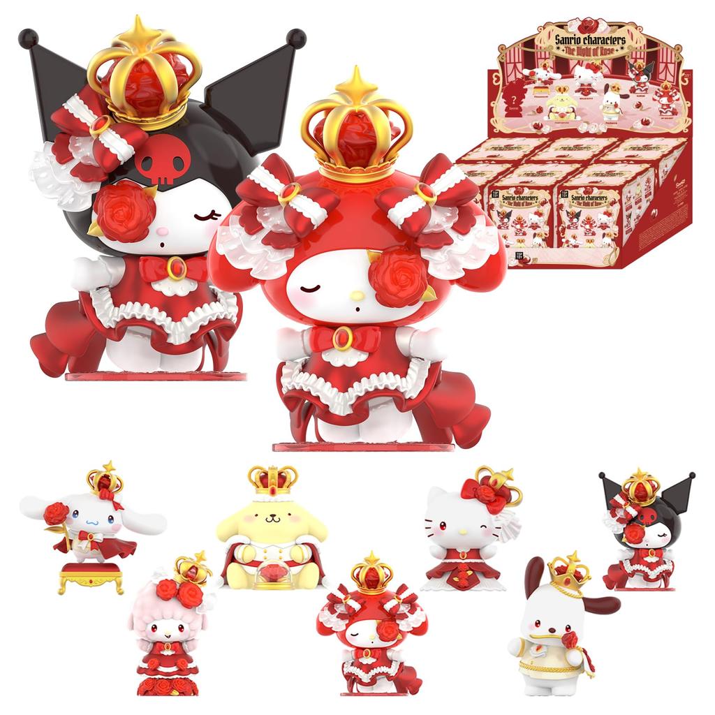 TOP TOY Sanrio Rose Knight Series Box of Blind Box Soft Vinyl Gift for Collectible Item [Assorted 6] Figures, PVC, Birthdays, Christmas, Romantic,