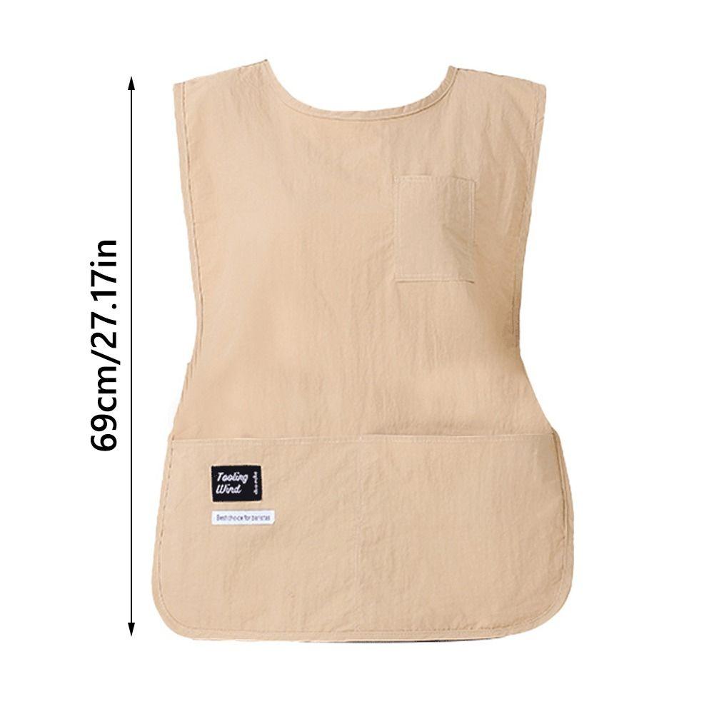 Waterproof Fashion Vest Apron Breathable Anti Dirty Sleeved Apron Multipurpose Coffee House Uniform Cleaning Accessories