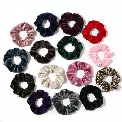 10 PCS Hair Scrunchies Simple Fashion Candy Color Velvet Elastic Scrunchies Hair Tie Gifts for