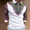 Christmas-themed long sleeve zip polo, stylish holiday casual top
