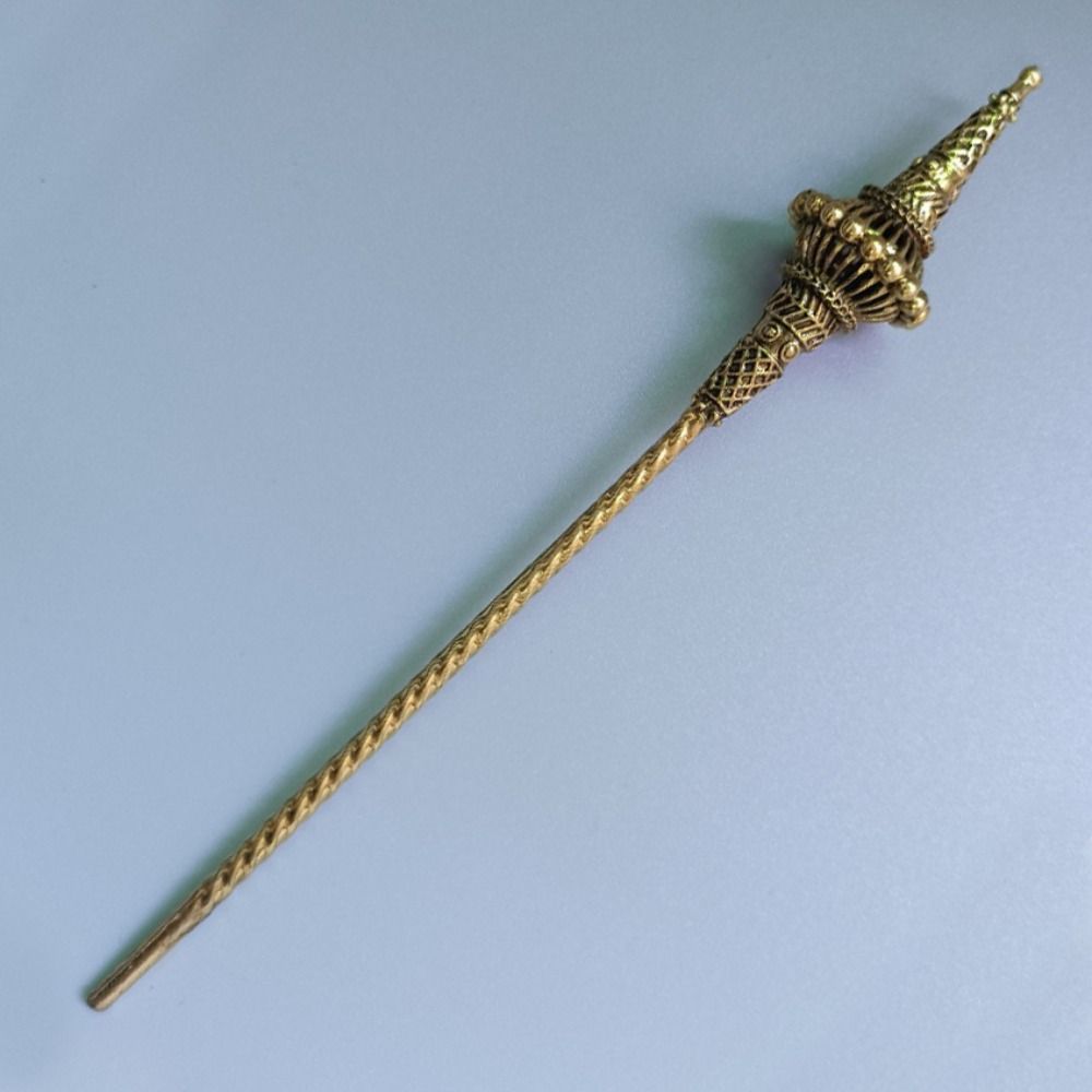 

Древняя тайская палочка для волос Классическая этническая заколка в стиле Дай Аксессуар для укладки волос античная золотой