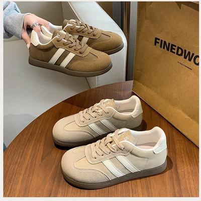 Retro-Plateau Deutsche Trainingsschuhe Damen 2025 Herbst Neu Koreanische Version Flachsohlige Forrest Gump Schuhe Lässige Sport-Board-Schuhe Tide