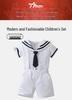 Summer Short Sleeve Sailor Navy Uniform Boys Two-Piece Set