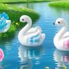 4 Pezzi Anatre Trasparenti Carine Resina Miniatura Figure Ornamenti Per Arte Fatta a Mano E Casa Giardino Decorazione Accessori Regalo