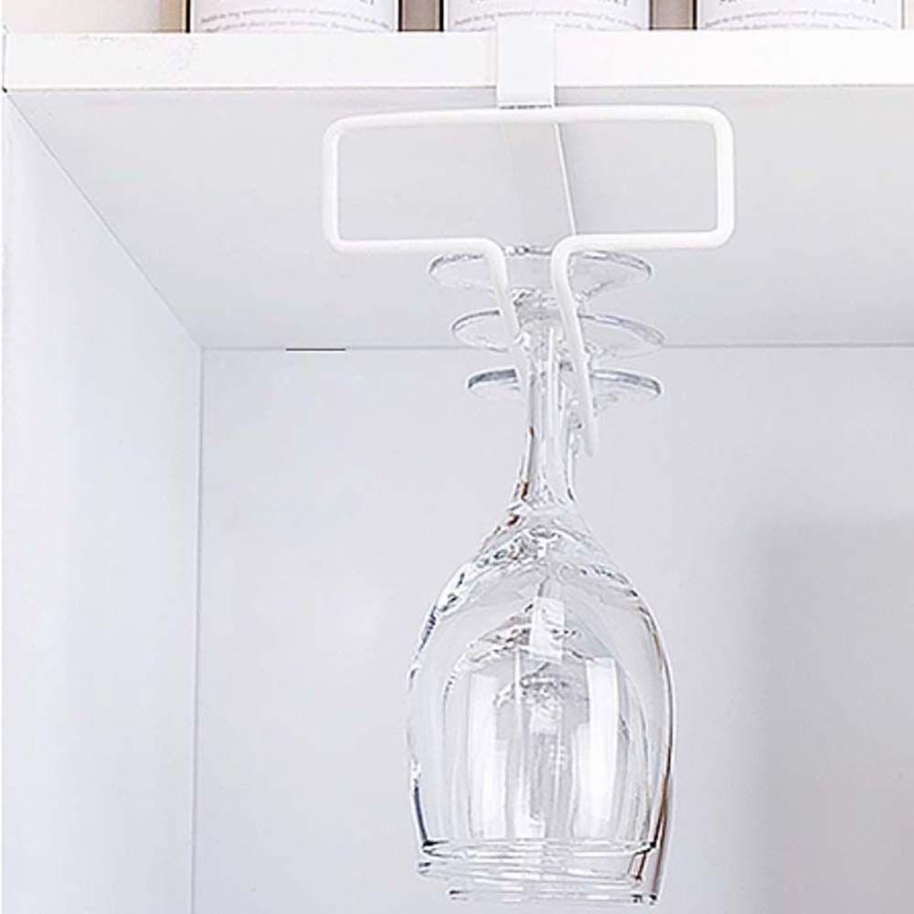 Kitchen Organizer Cabinet Storage Shelf Cup Hanger Hanging Rack Stemware Holder Wine Glass Rack