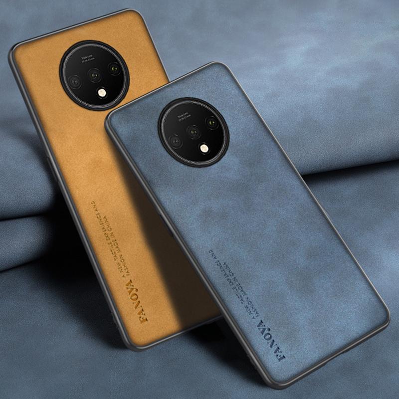 Luxury PU Leather Case For OnePlus 7T 7 Pro Cover Matte Silicone Phone Case For OnePlus 7T Pro 7Pro One Plus 7 T OnePlus7 Coque