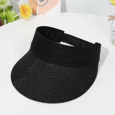 Lässiger Faltbarer Tragbarer Strandhut Visor Sonnenhut Strohhut