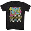 MTV Spring Break 91 Kariertes T-Shirt - Schwarzes Unisex-T-Shirt