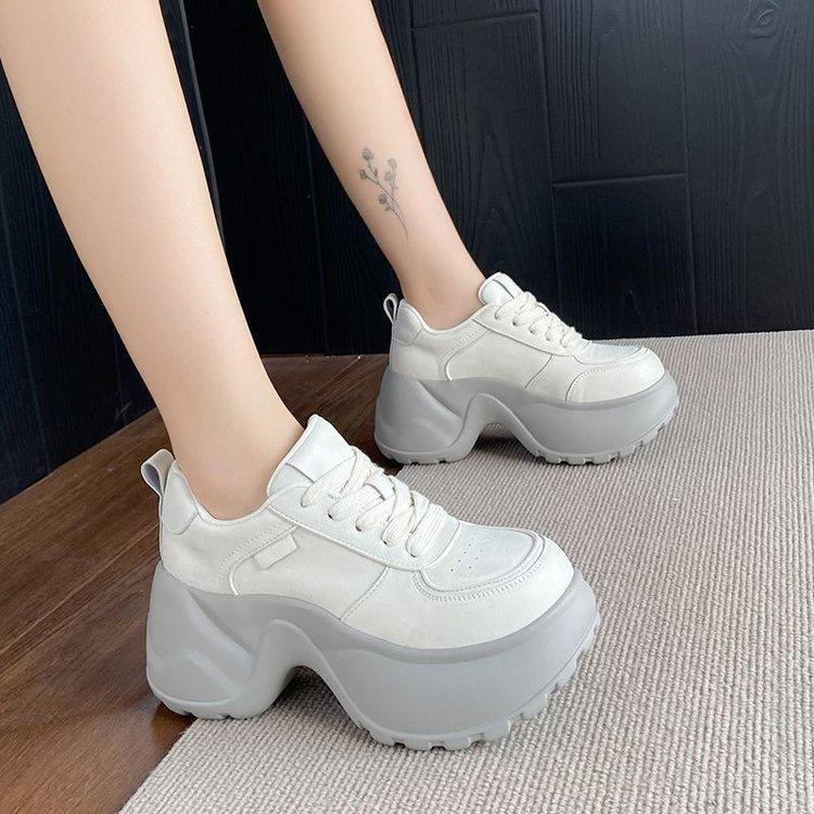 Height-increasing casual sports shoes platform sports shoes women's 2025 new small women's shoes with wide-leg pants trend