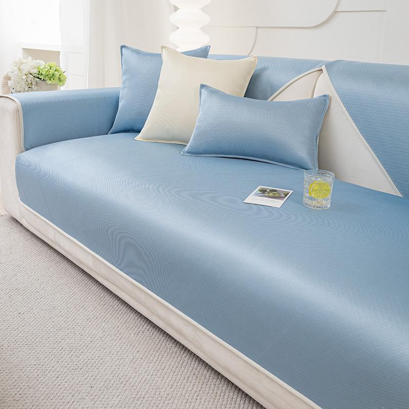 

Sofa Cover Cool Ice Silk Summer Sofa Point Universal All-Inclusive Living Room Non-Slip New Sofa Cushion 70*70cm