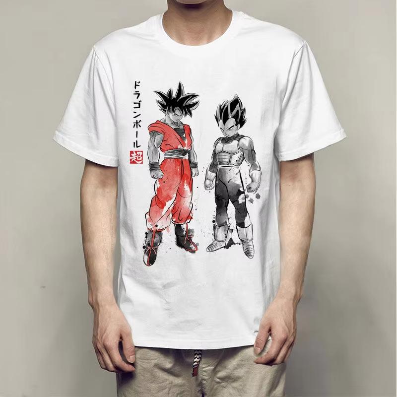 2026 new Mockerythemed cartoon anime Tshirt featuring Dragon Balls Goku with a shortsleeved design for Saiyan style