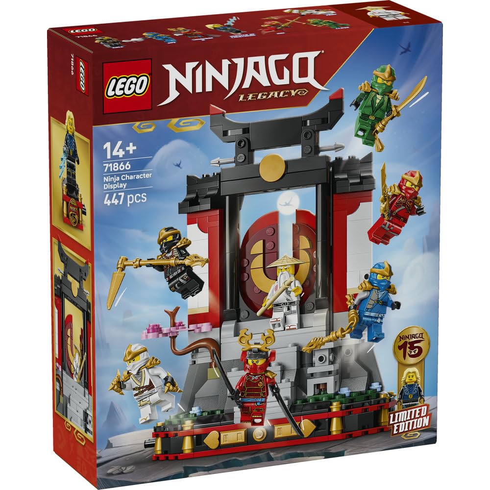 LEGO Ninjago Ninja Character Display Set (15th Anniversary Edition) - Toy, Birthday Present, Building Blocks, Boys, Girls, Children (Ages 14, 15, 16),