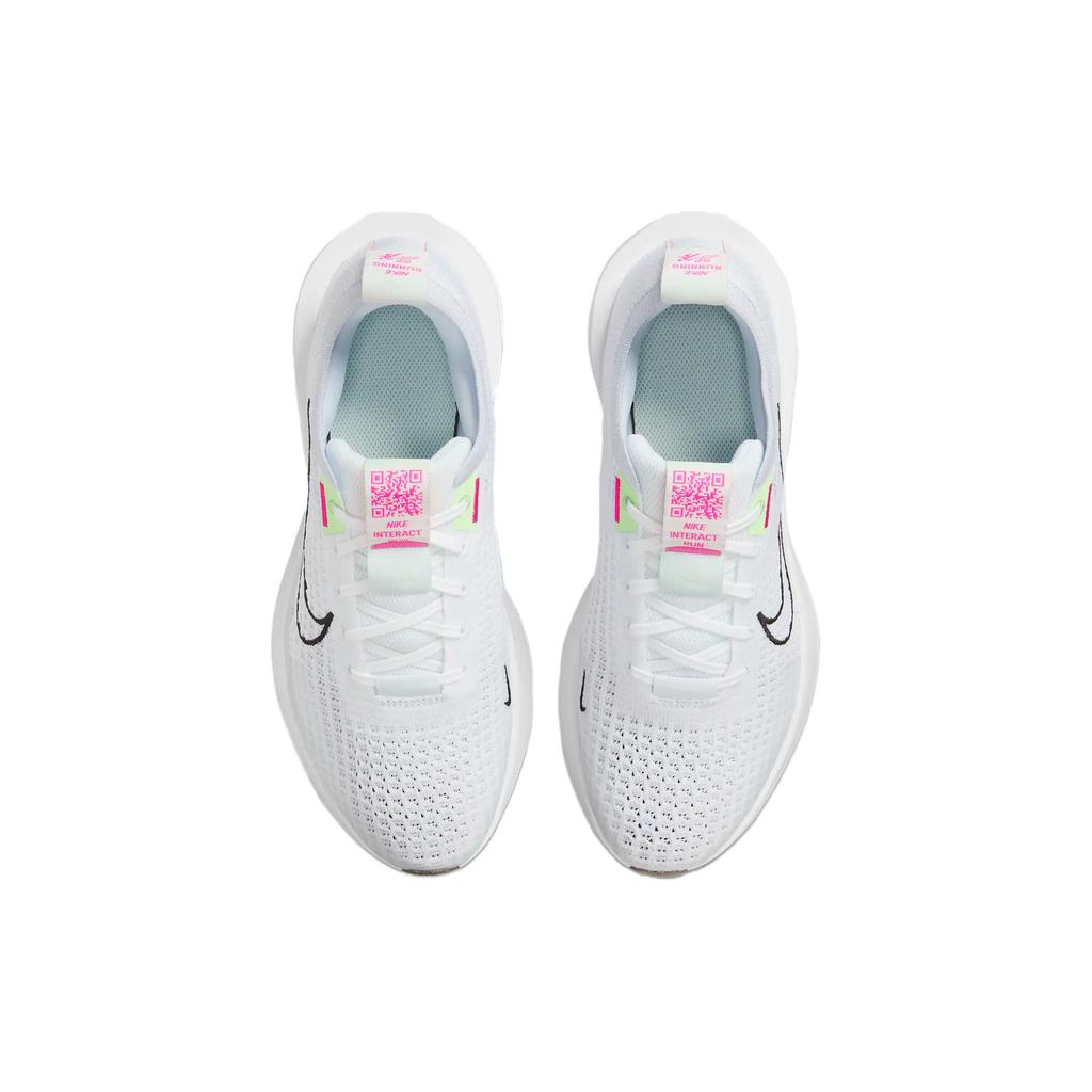Nike Interact Run White Black Green Women Sneakers Football-Grey Vapor-Green FD2292-102