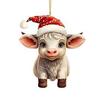 Yousheng Highland Cow Ornaments Advent Calendar 2025 24 Days Christmas Countdown Calendar with Cartoon Cows Ornament for Xmas Tree Decor