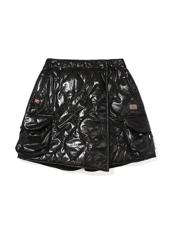 BBC EARTH W Primaloft Wave Quilted Skirt Pants_Black