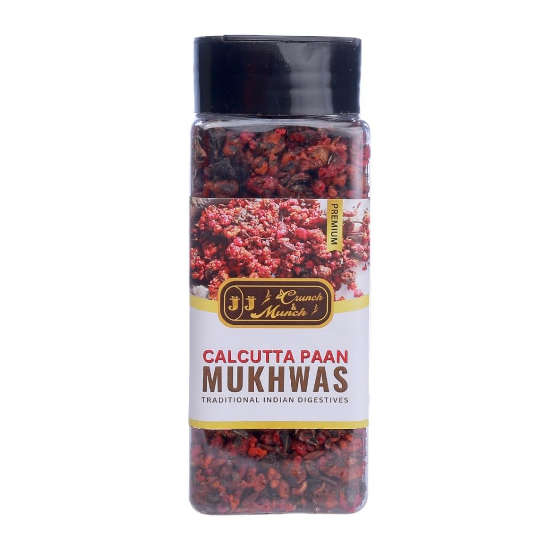 

J J Crunch N Munch Calcutta Meetha Paan Mukhwas, Sweet Paan Hygienically Packed Traditional Mukhwas - Mouth Freshener, Digestive, After-Meal Snack]