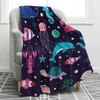 Seestern Strand Meer Flanell Überwurfdecke Meerestiere Decke King Queen Größe für Bett Sofa Couch Leicht Warm Super Weich