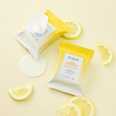 Point Lemon Carbonated Water Perfect Lip & Eye Remover Pads 35 Pieces