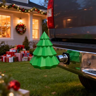 Truck Christmas Hitch Cover, Funny Christmas Tree Trailer Coupling Cover, 3D Printed Car Hitch Cover, Prevent Car Truck Receiver Tube Plug Cover