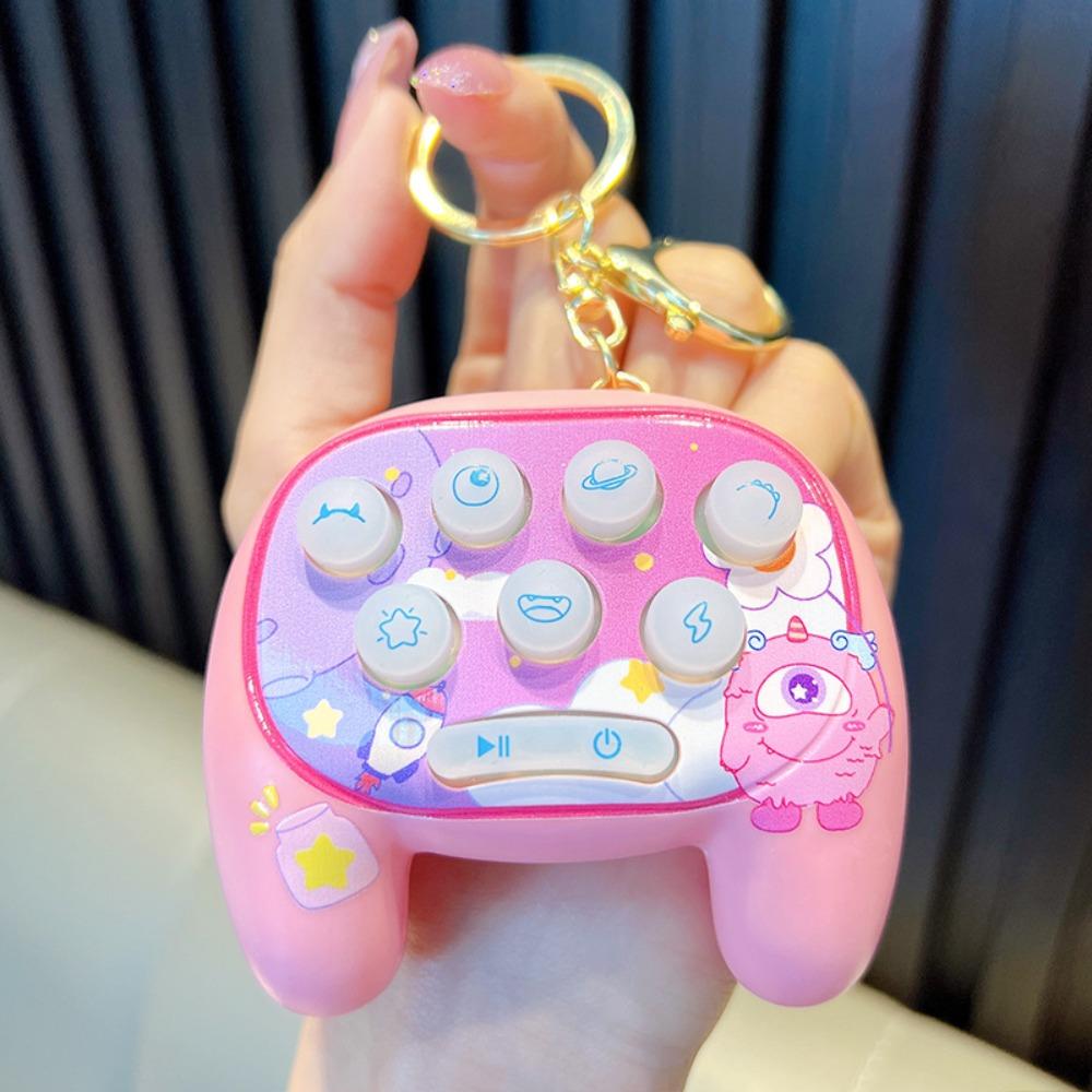 Squeak Toy Cartoon Keychain Stress Relief Gopher Game Machine Keychain Mini Bag Pendant  Small Gift