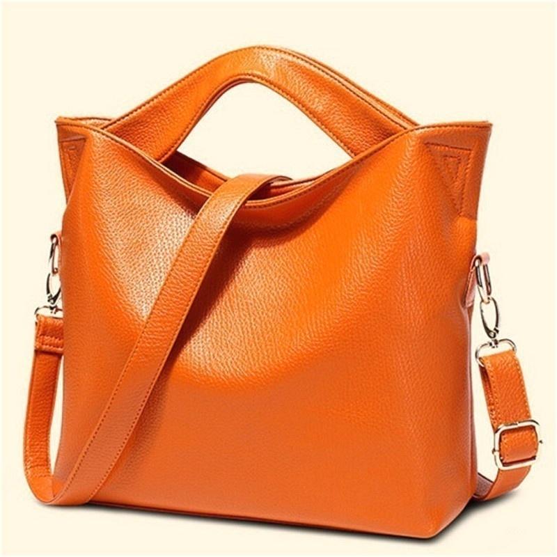 

Модные сумки из искусственной кожи, большие сумки через плечо, винтажная сумка, женские кожаные сумки KTB оранжевый
