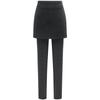 Women's Plus Size Fleece-Lined Hip-Wrap Culottes Leggings - Warm, Slimming, Small Leg Fit for Autumn/Winter