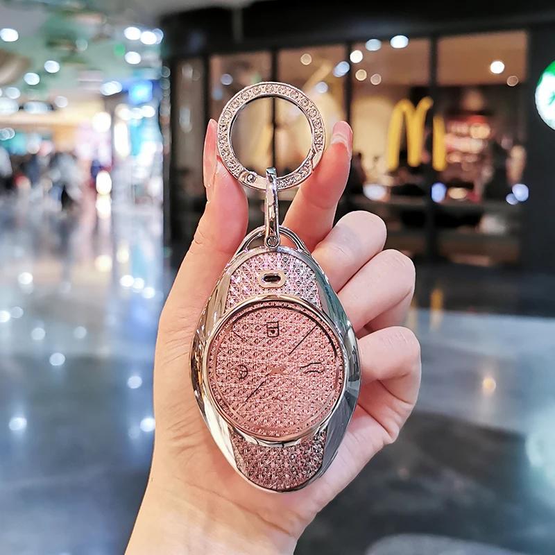 Suitable For Xpeng P7 Keycase G6 G9 P5 P7I X9 G3 Keycover Key Shell Keychain Cute Bear Keychain Sparkling Car Key Case