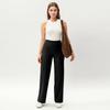 Hose mit weitem Bein für Damen, Yogahose, hohe Taille, Jogginghose mit Taschen, Stretchhose, bequeme Workout-Sport-Jogginghose