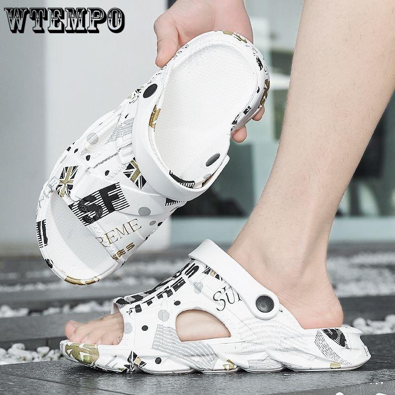 WTEMPO Sandali Estivi da Uomo Fondo Spesso Casual Fondo Morbido Ciabatte Antiscivolo da Interno Scarpe da Trekking alla Moda Scarpe da Spiaggia all'Aperto Mare