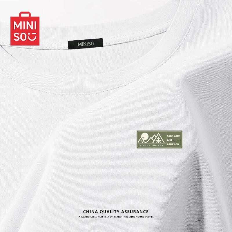 MINISO Men s Pure Cotton Mountain Graphic T-Shirt XL