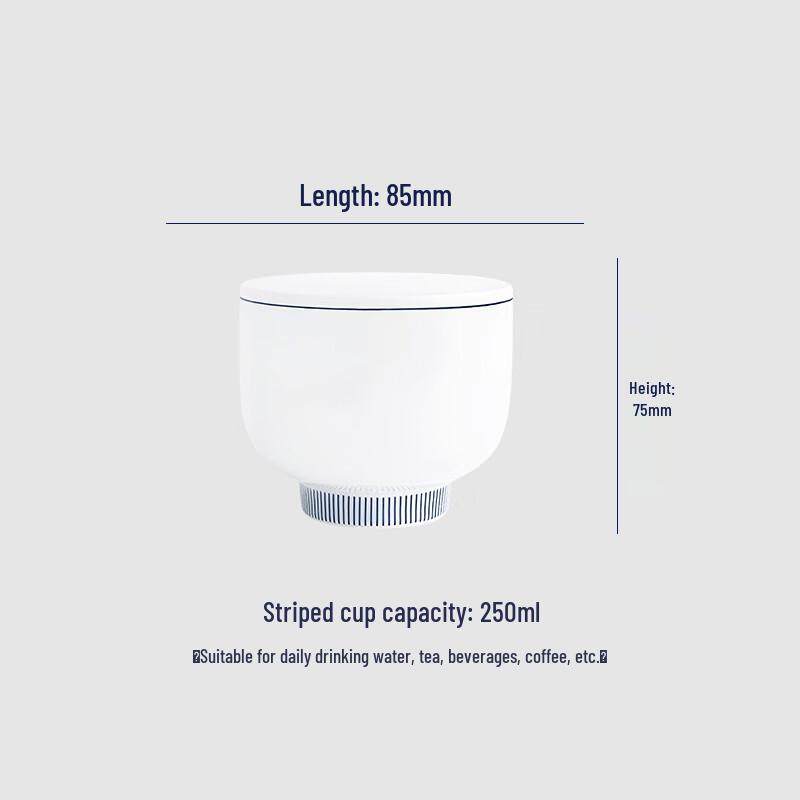 Zexuejia Striped Ceramic Mug