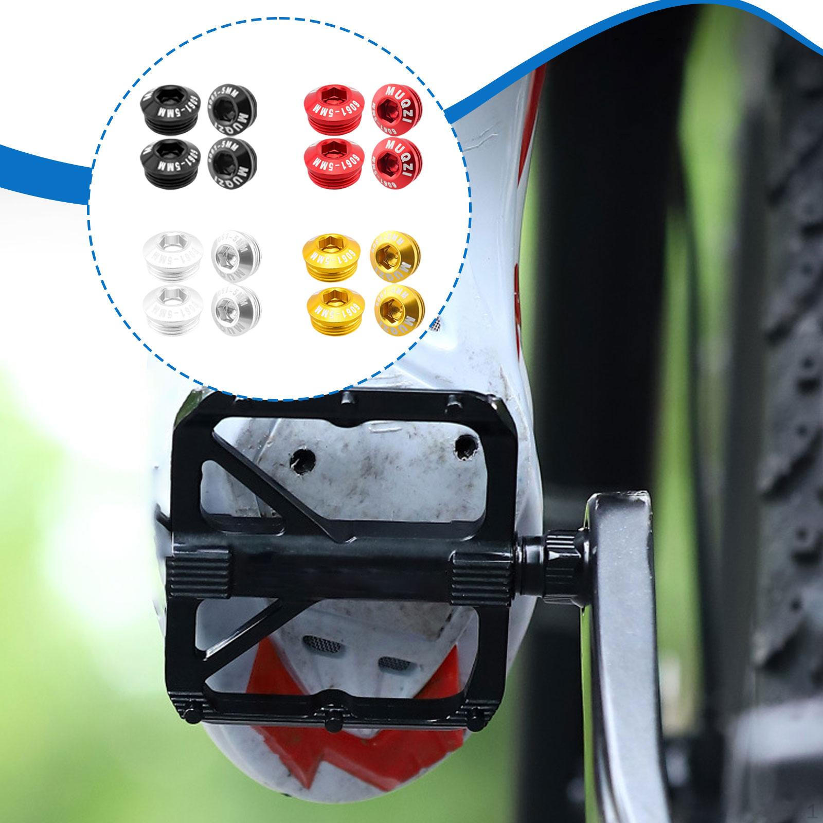 

Crank Arm Bolt Cover Aluminum Road Bike 16pcs Professional Replacement Parts Accessories Pedal 5MM Thread