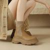 Calcetines hasta el tobillo de otoño e invierno para mujer, botas cortas de punto de talla grande a la moda, botas de mujer con tacones altos