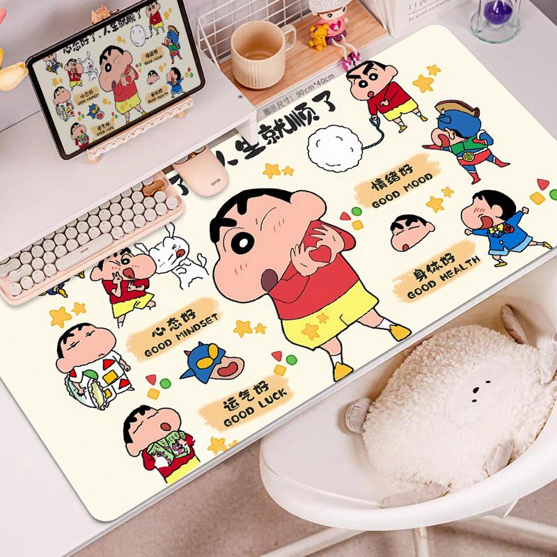 Nieuwe Leuke Crayon Shinchan Antislip Leer Muismat Extra Grote Bureau Mat Leuke Kantoor Toetsenbord Mat Schrijftafel Mat voor Meisjes