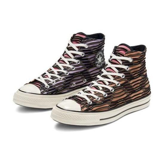 

Converse Chuck 70 High Яркий трикотаж - Лавандовый Экрю 168756C EU 35 чёрный/лавандовый