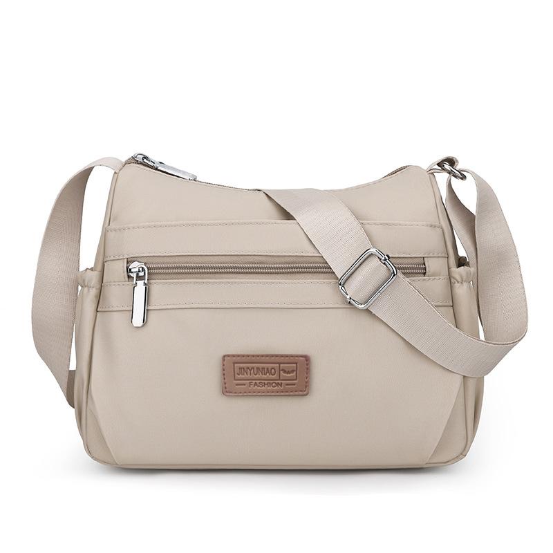 New Simple and Versatile Messenger Bag Large Capacity Lightweight Mother Bag Solid Color