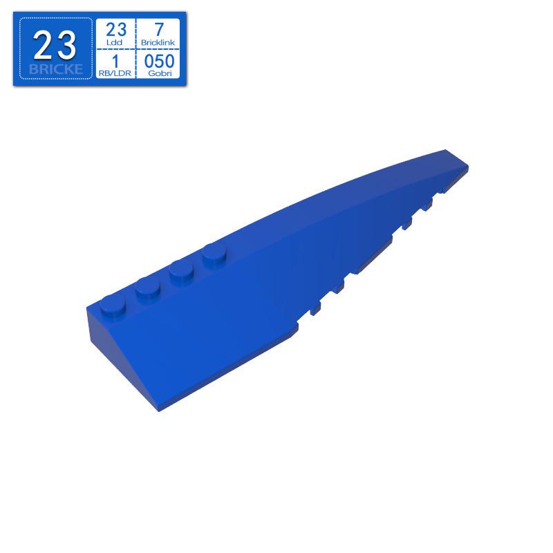 

BRICKE 12x3 Wedge Brick (Right) Compatible with Lego 42060 MOC Building Blocks 50g (~10 pcs) синий