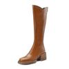 Small Thick Heel High Boots Women's Spring and Autumn 2025 New Models But Knee Boots Velvet High Heel Knight Boots