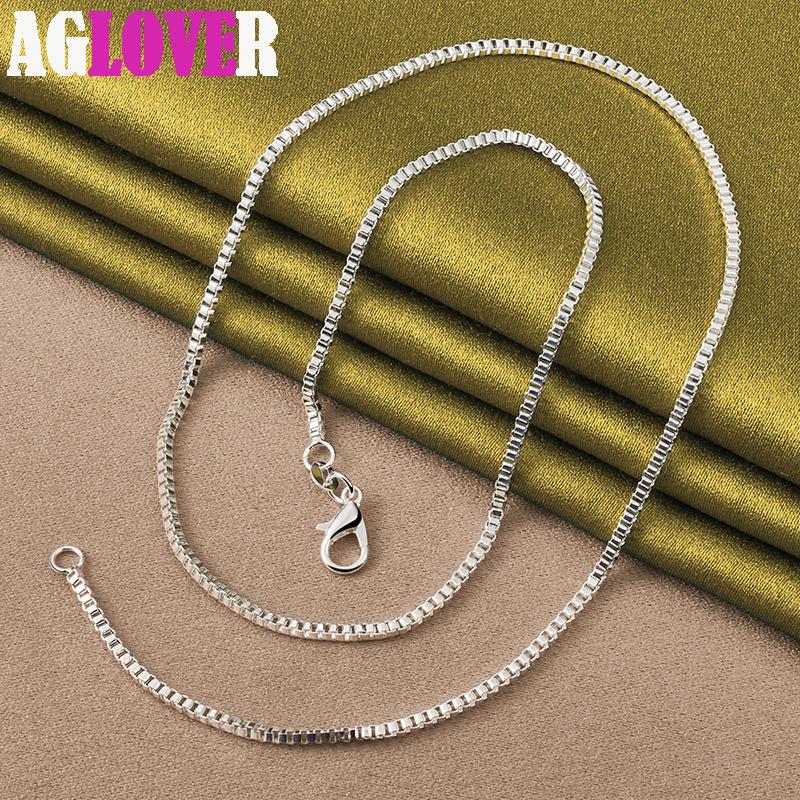925 Sterling Silver 1.5mm Base Box Chain Necklace Jewelry