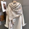 Travel Poncho Warm Cashmere Scarf Women  Luxury Thick Blanket Winter Bufanda Shawl Print New Wraps Pashmina Female Stoles