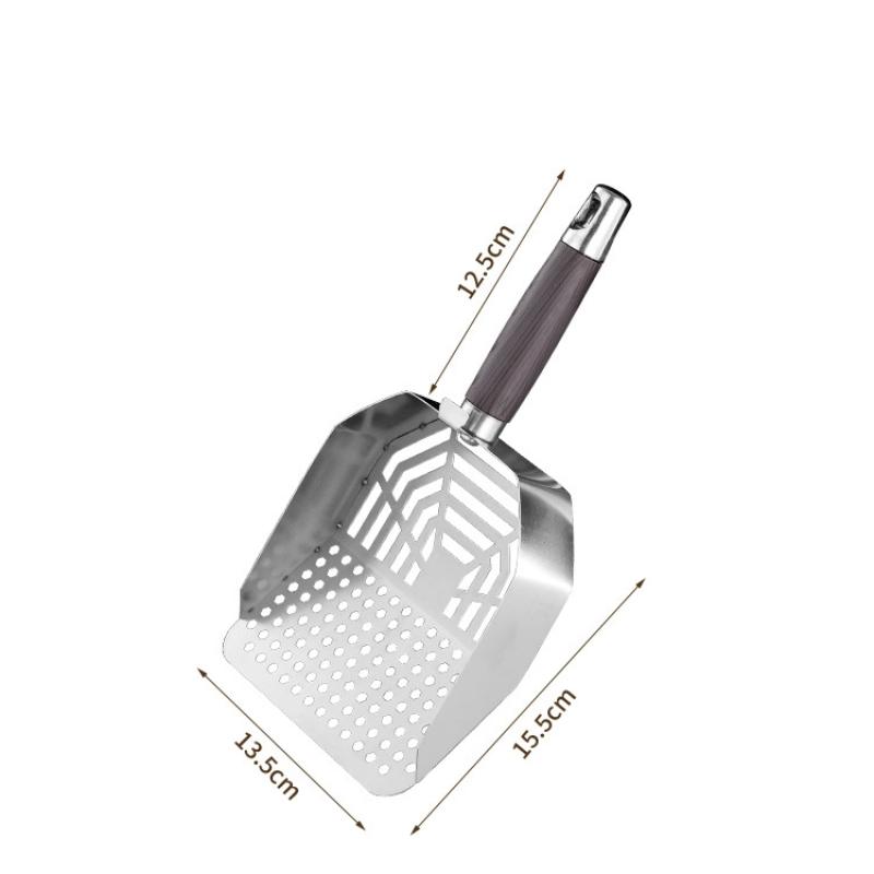 Stainless Steel Cats Litter Scoop Durable Long Handle Mesh Carbon Steel Large Size Scooper Litter Filter Pet Cleaning Tools